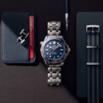 Omega Seamaster Diver Rose Gold Blue Swiss ETA Replica