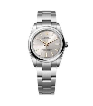 Rolex Oyster Perpetual 34 Silver Swiss ETA Replica