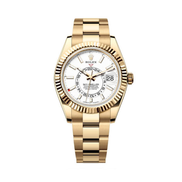 Rolex Sky-Dweller White Dial Gold Swiss ETA Replica