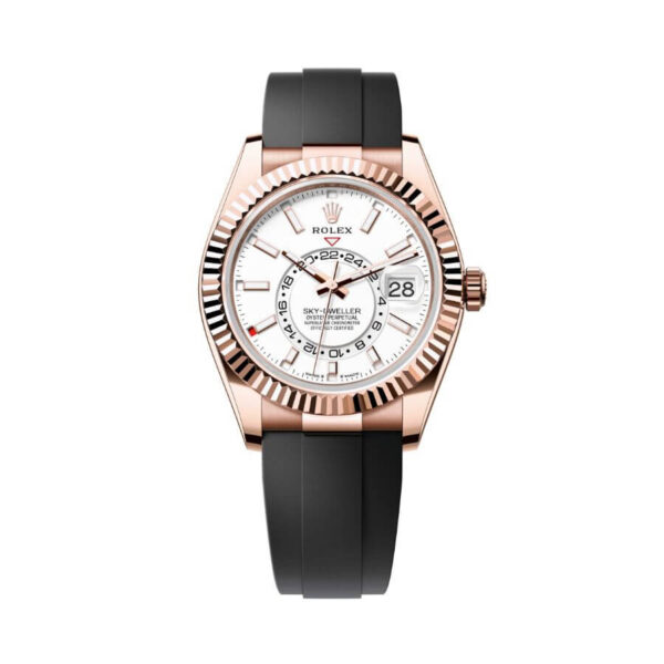 Rolex Sky-Dweller White Dial Rose Gold Swiss ETA Replica