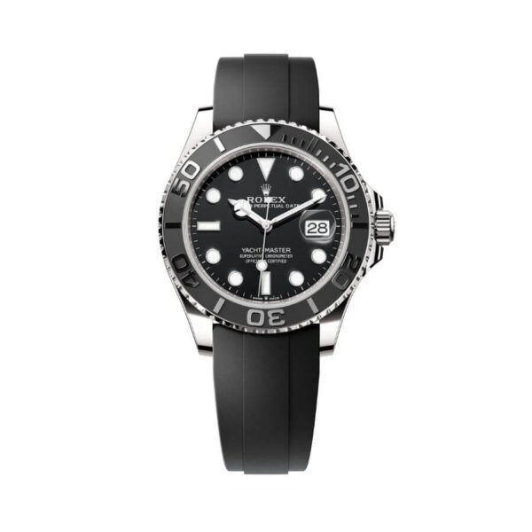 Rolex Yacht Master White Gold Rubber Swiss ETA Replica