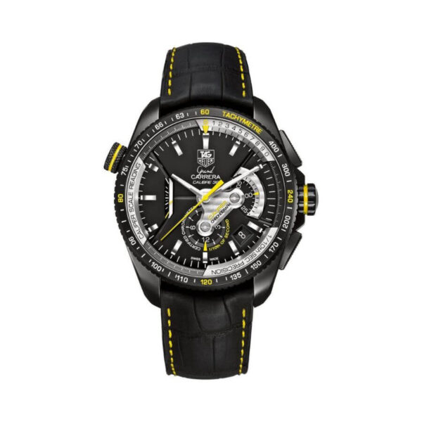 TAG Heuer Carrera Caliper 36 Leather Yellow Swiss ETA 7750